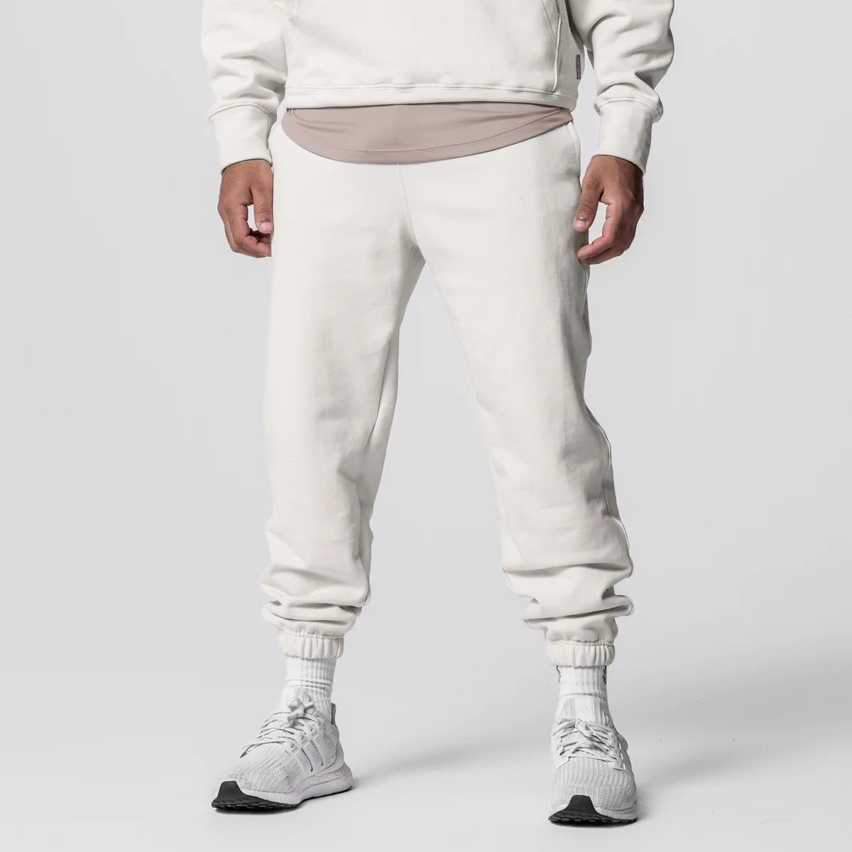 Men’s Thick Cotton Hoodie and Sweatpants Set – Casual Training & Sports Tracksuit