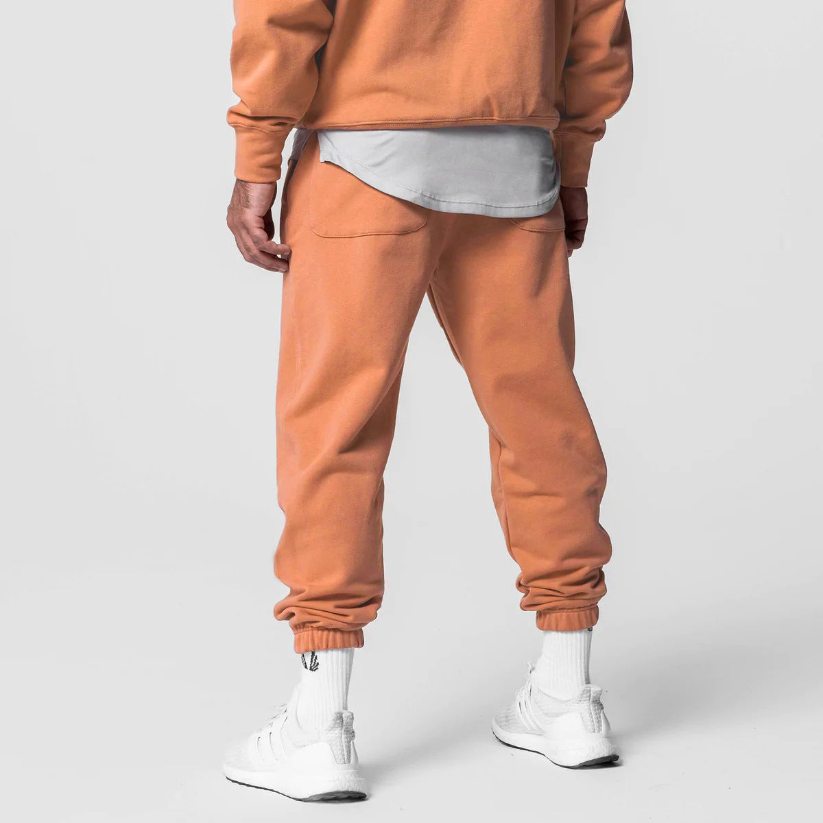 Men’s Thick Cotton Hoodie and Sweatpants Set – Casual Training & Sports Tracksuit