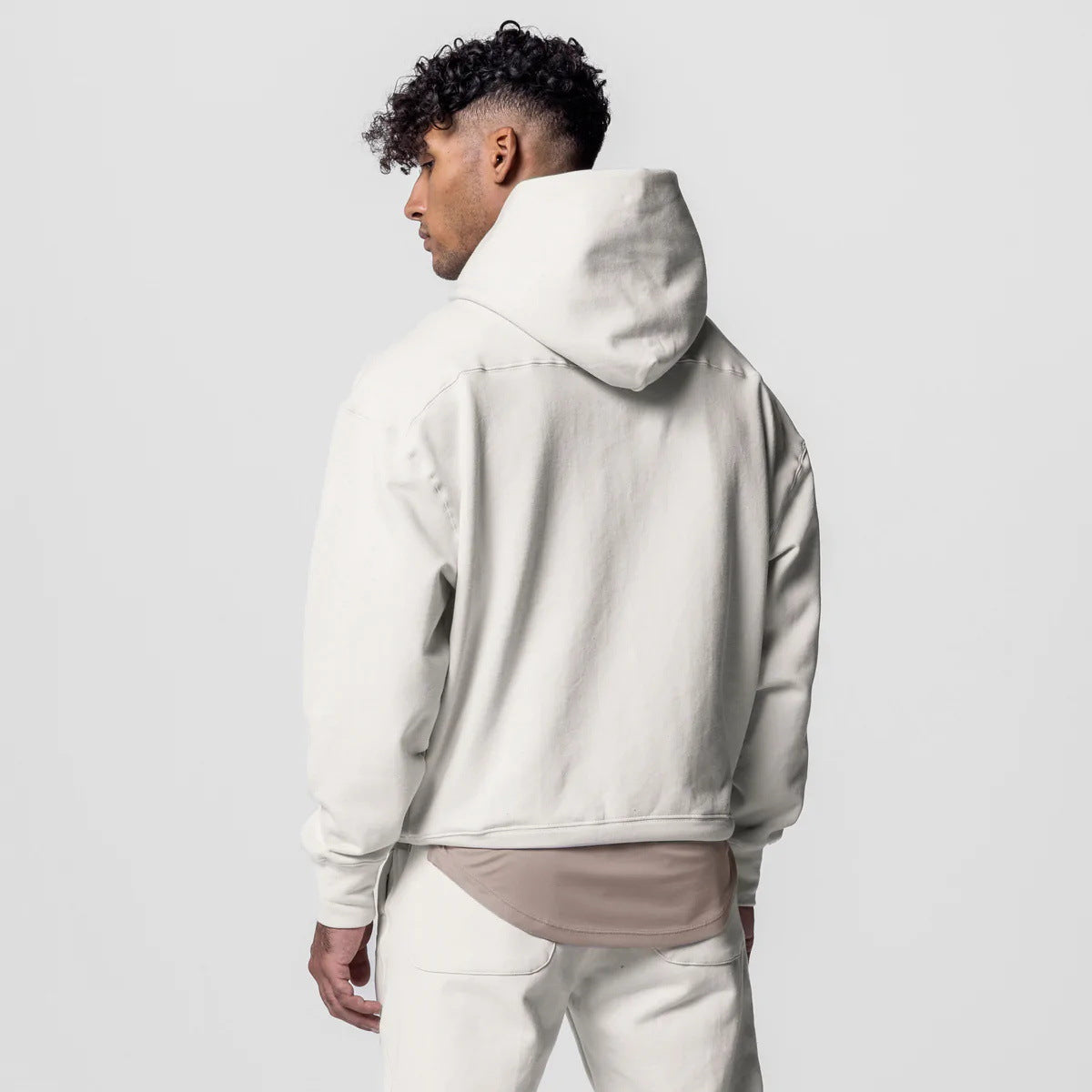 Men’s Thick Cotton Hoodie and Sweatpants Set – Casual Training & Sports Tracksuit